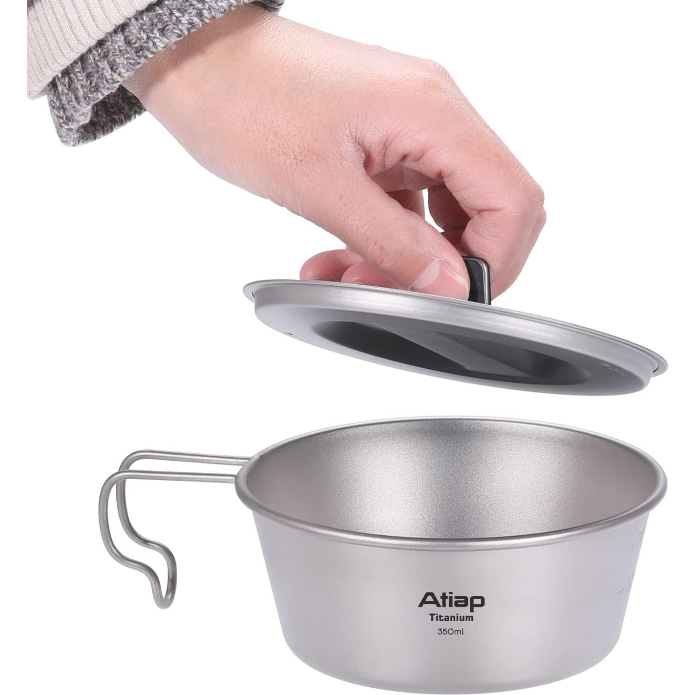 Cuenco Plegable Titanio ATiAP 350ml para Camping y Picnic