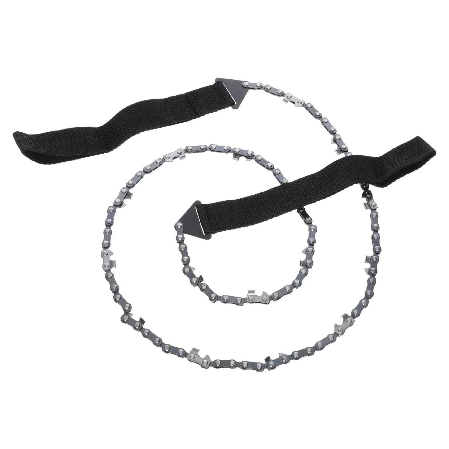 HME Pocket Folding Hand Chain 36 Inches Saw with Nylon Wrist Handle, Tree Cutting Emergency Survival Gear for Camping, Backpacking, Hiking, Hunting