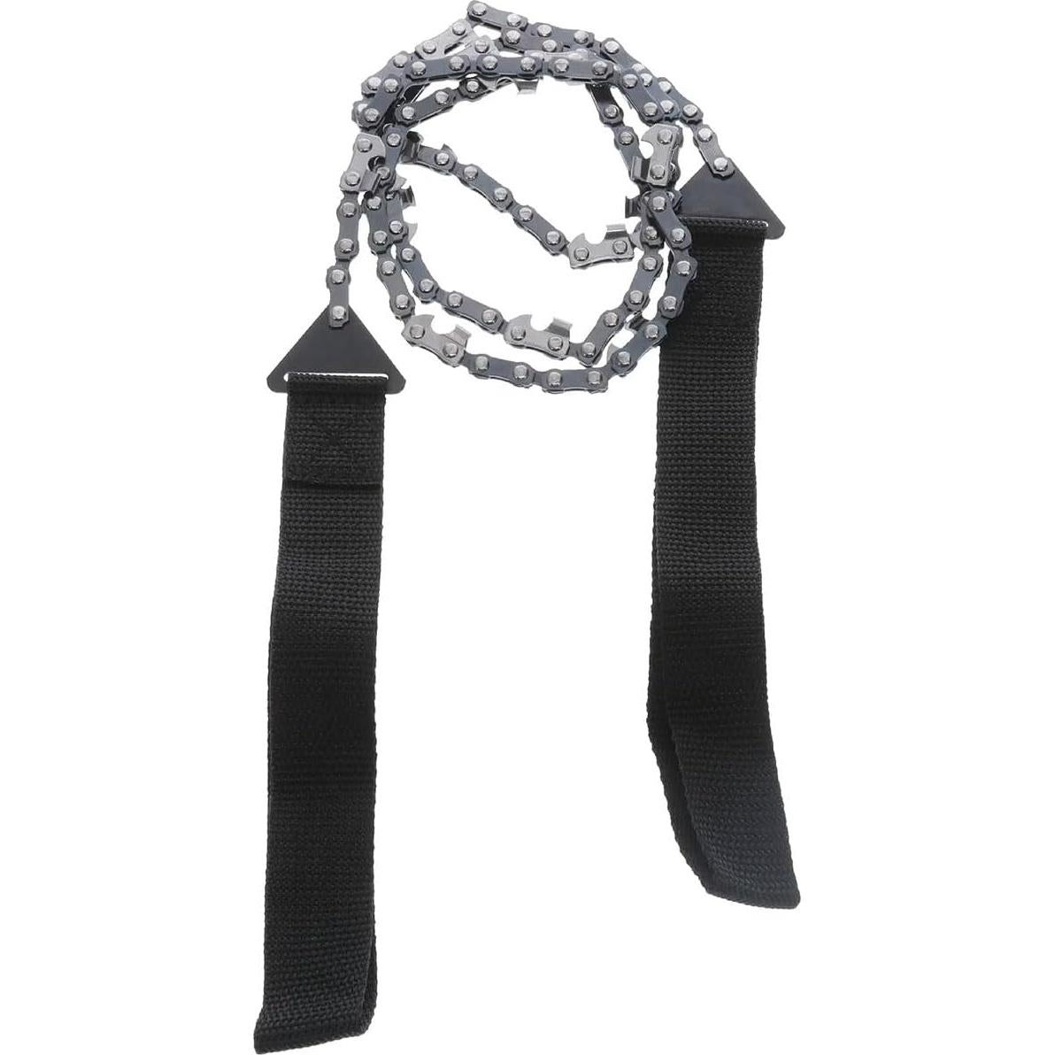 HME Pocket Folding Hand Chain 36 Inches Saw with Nylon Wrist Handle, Tree Cutting Emergency Survival Gear for Camping, Backpacking, Hiking, Hunting