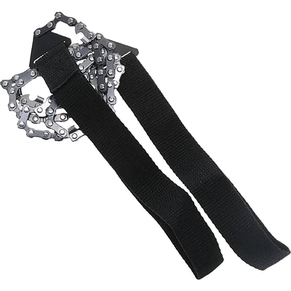 HME Pocket Folding Hand Chain 36 Inches Saw with Nylon Wrist Handle, Tree Cutting Emergency Survival Gear for Camping, Backpacking, Hiking, Hunting