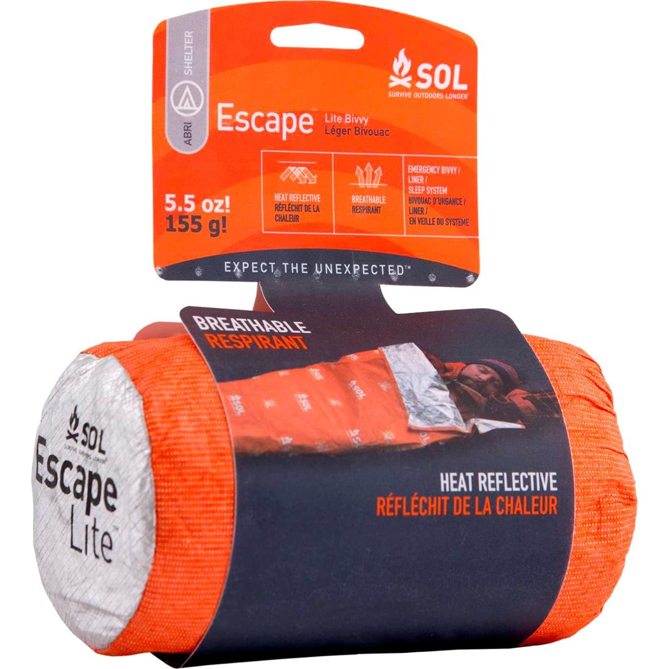 Bivvy de Supervivencia S.O.L. Escape Lite 208 cm Naranja