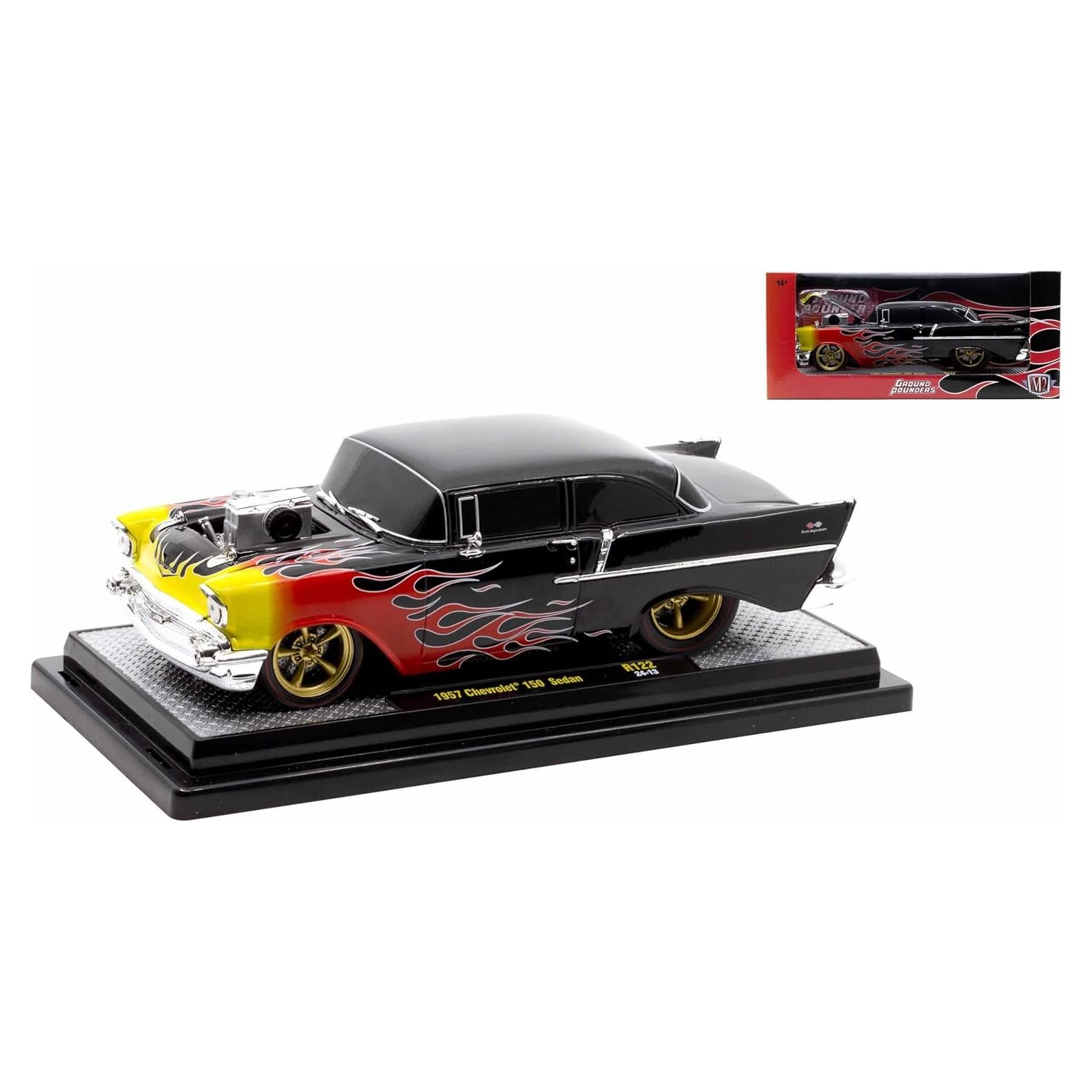 Coche Diecast M2 1957 150 Sedán Negro Ed. Limitada 1/24