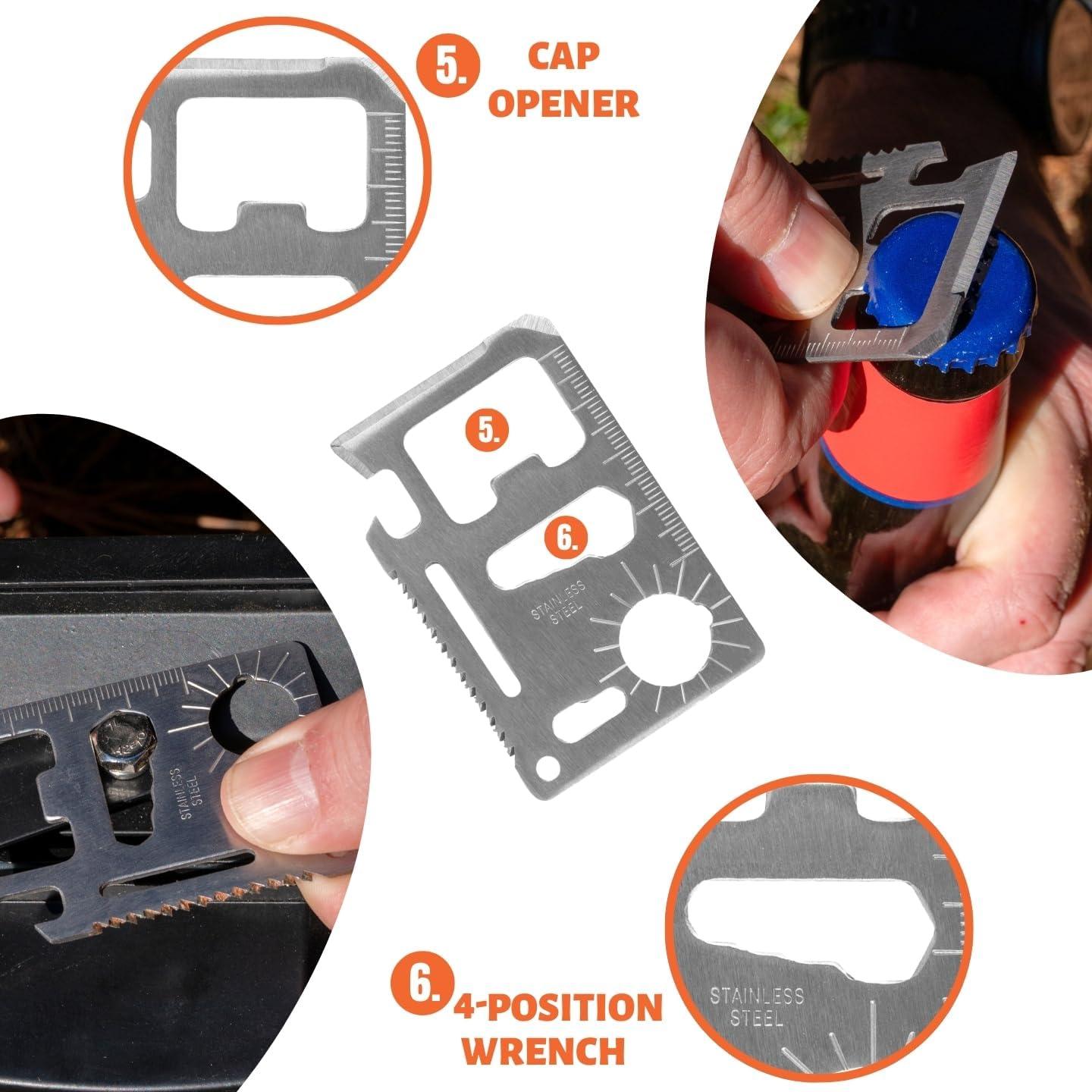 Kit de Supervivencia Tactiko - Silbato y Multiherramienta 10 en 1