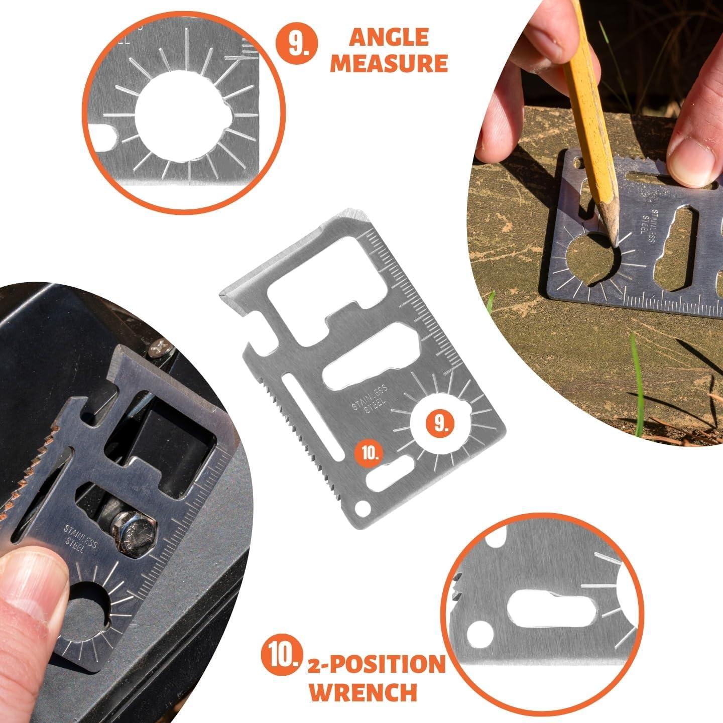 Kit de Supervivencia Tactiko - Silbato y Multiherramienta 10 en 1