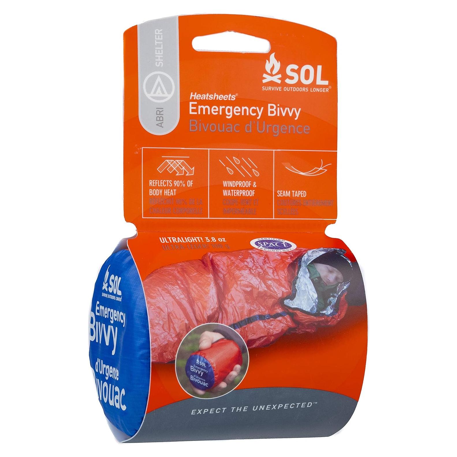 Bivvy de Emergencia S.O.L. Ligero 90% Reflectante Naranja