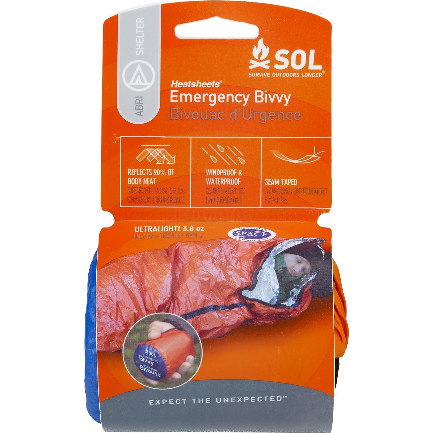 Bivvy de Emergencia S.O.L. Ligero 90% Reflectante Naranja