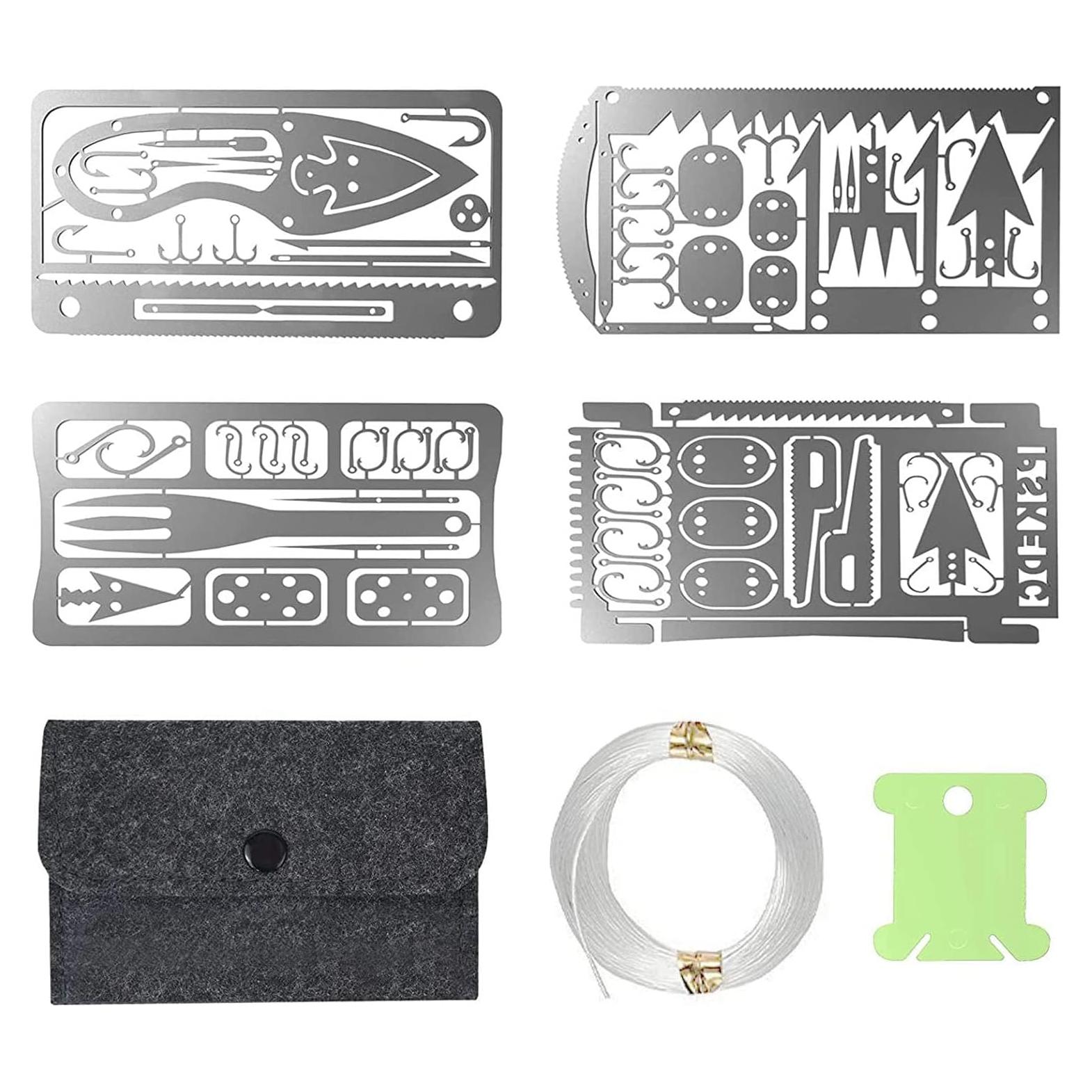 Kit de Supervivencia 7 Piezas Hukado con Multitool y Bolsa