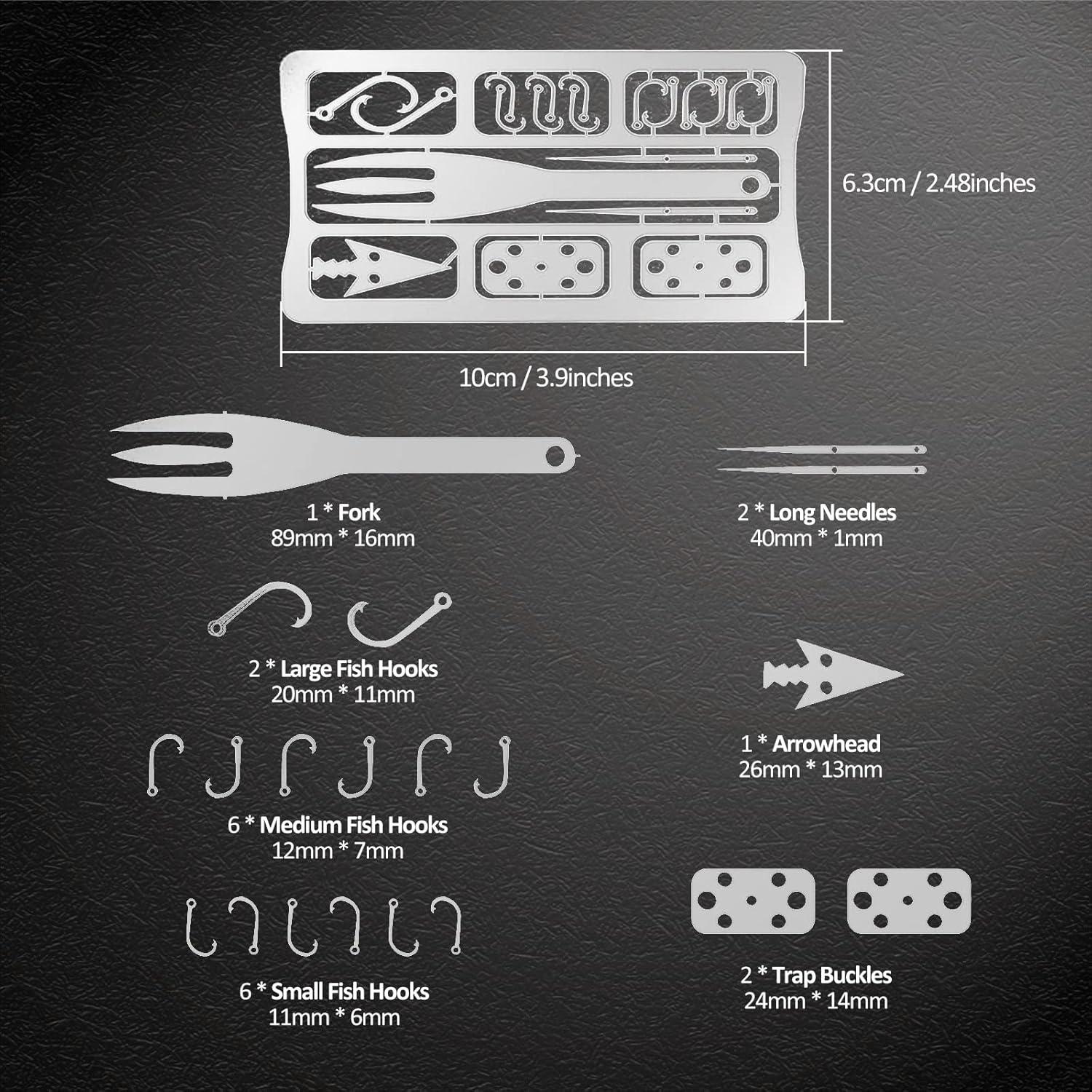 Kit de Supervivencia 7 Piezas Hukado con Multitool y Bolsa