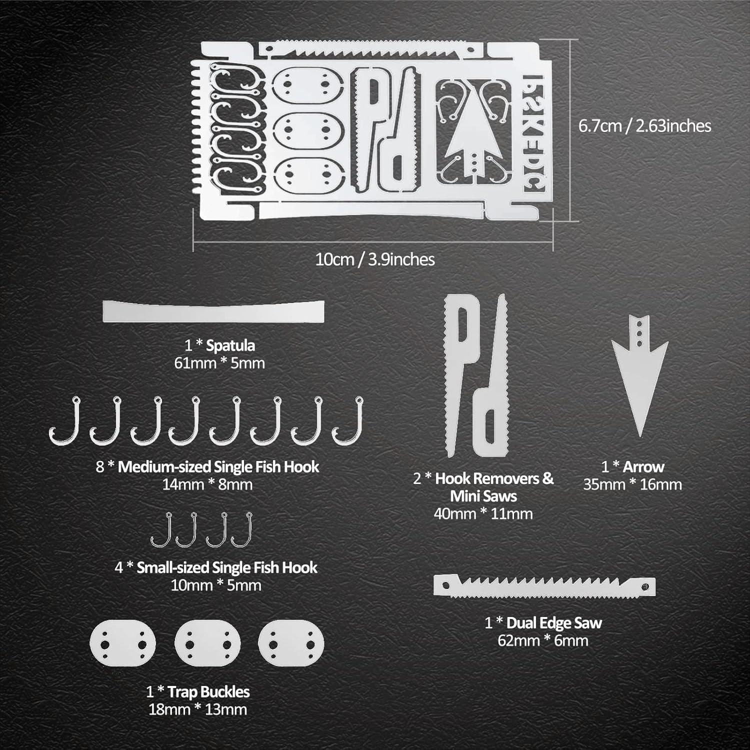 Kit de Supervivencia 7 Piezas Hukado con Multitool y Bolsa