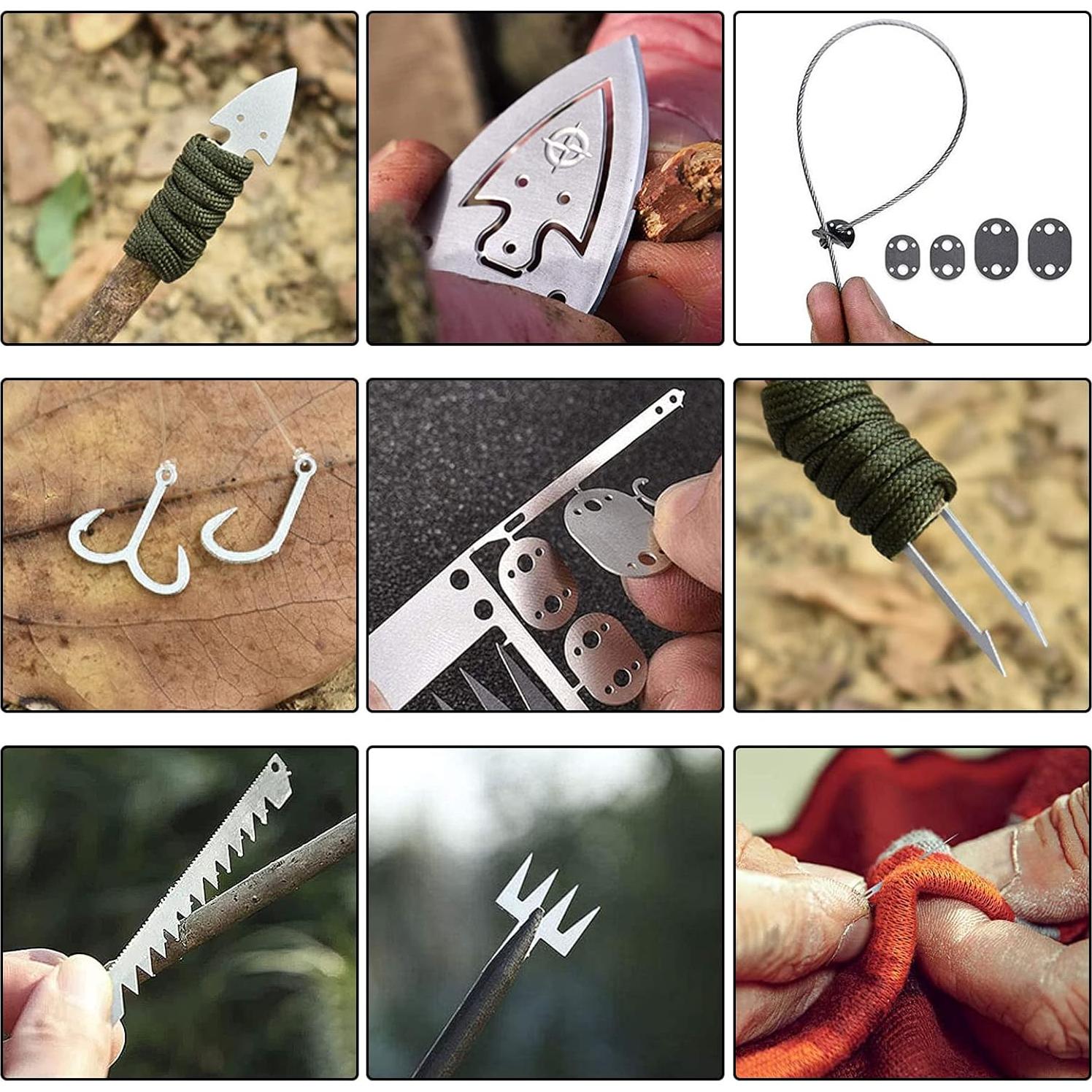 Kit de Supervivencia 7 Piezas Hukado con Multitool y Bolsa