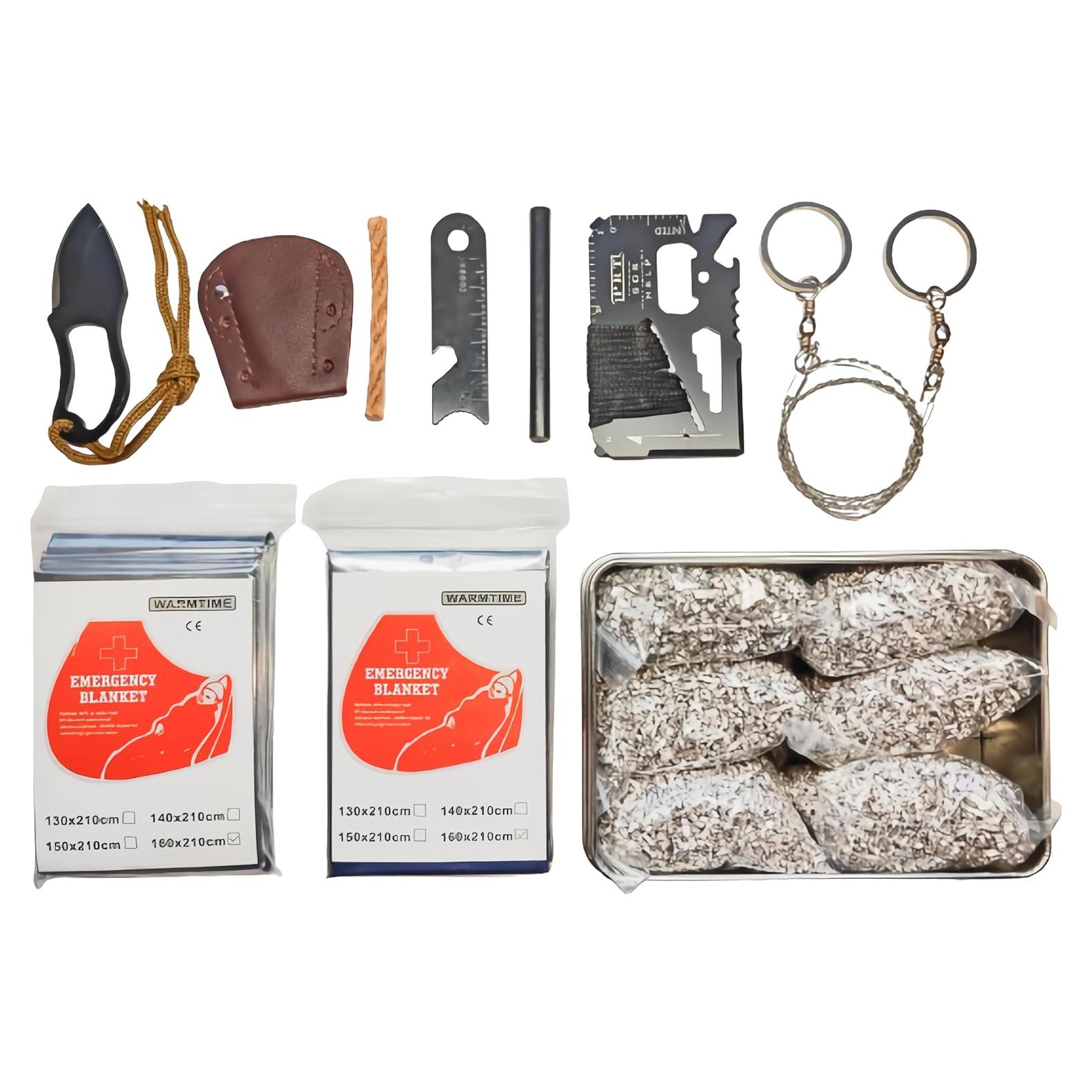 Kit de Supervivencia iOutdoooer 14 en 1 con Iniciador de Fuego