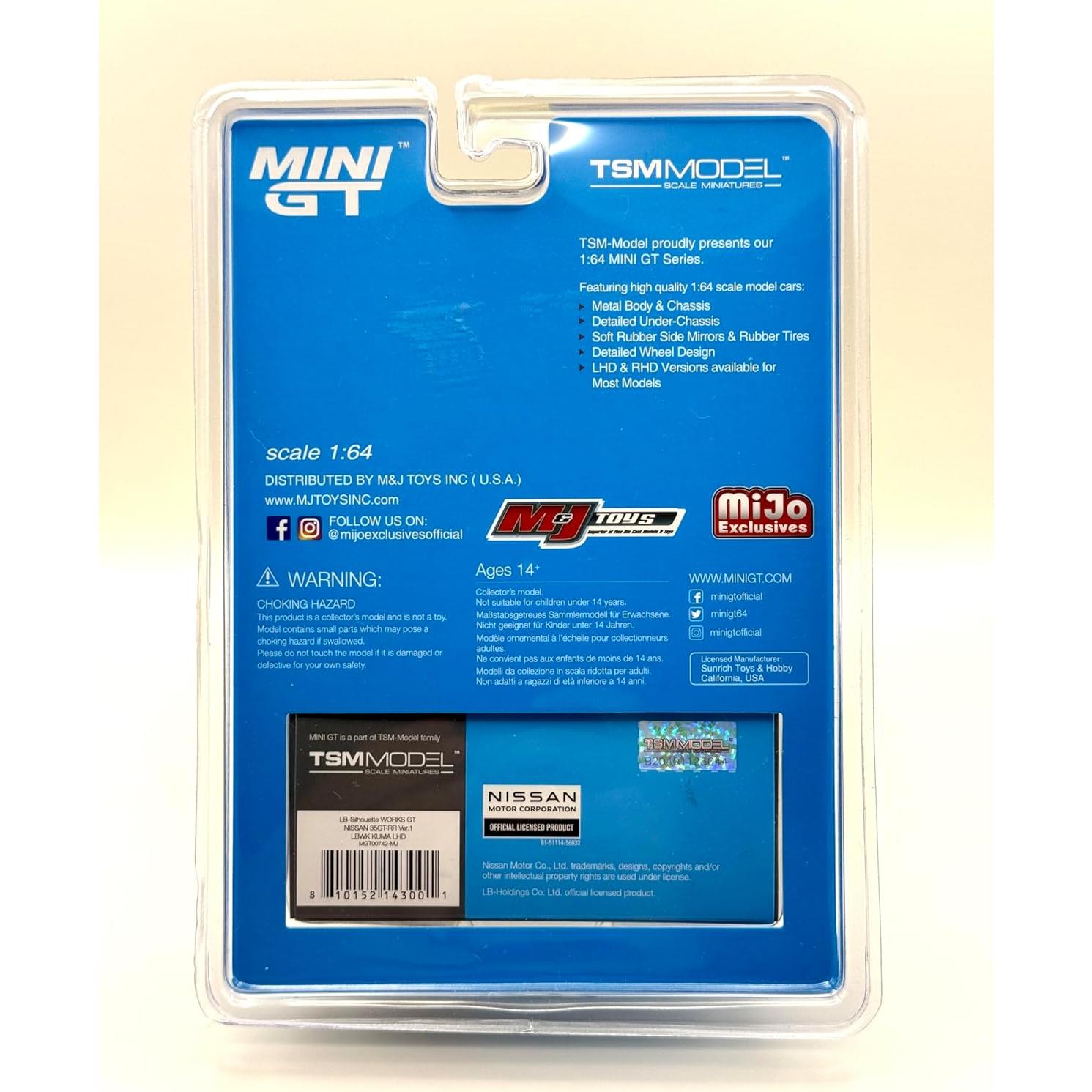 Coche Mini GT Nissan 350GT-RR LBWK KUMA V1 1:64 Diecast