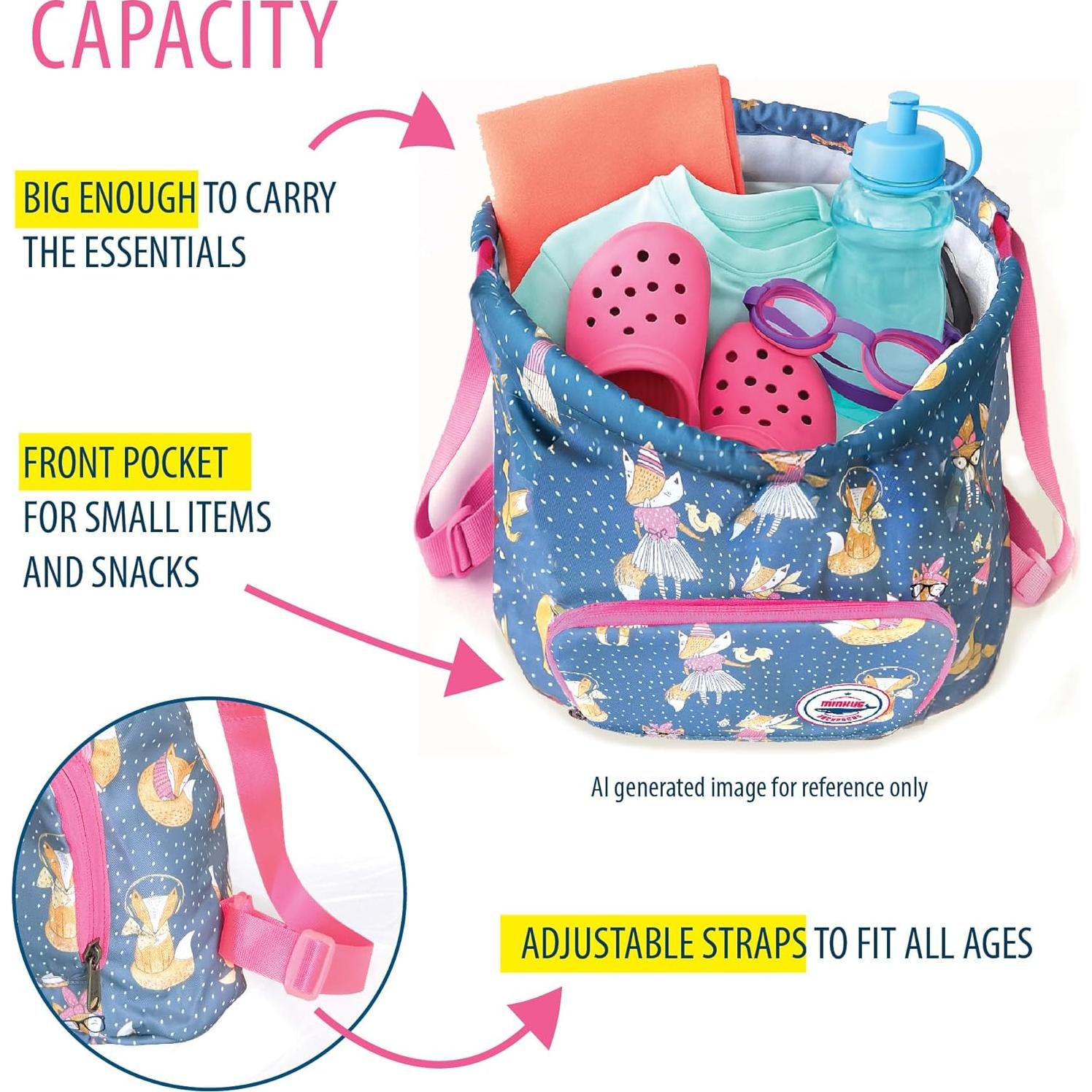 Mochila Plegable Impermeable para Niños Minkus - Zorros