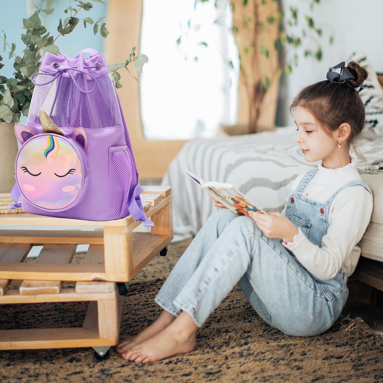 Mochila de Cuerda Mygreen para Niños - Diseño Unicornio 40x24 cm