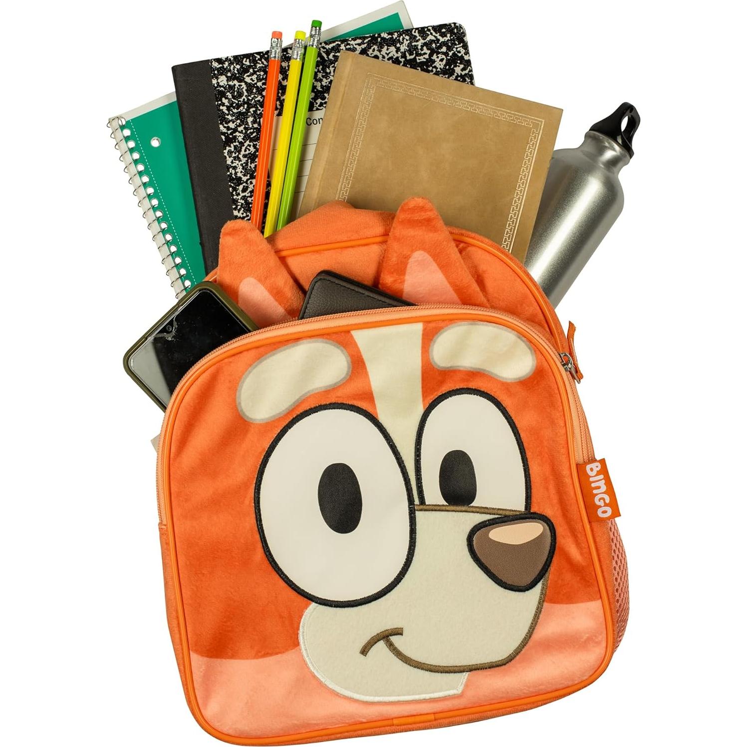 Mochila Bingo Bluey para Niños 30.48 cm con Orejas 3D
