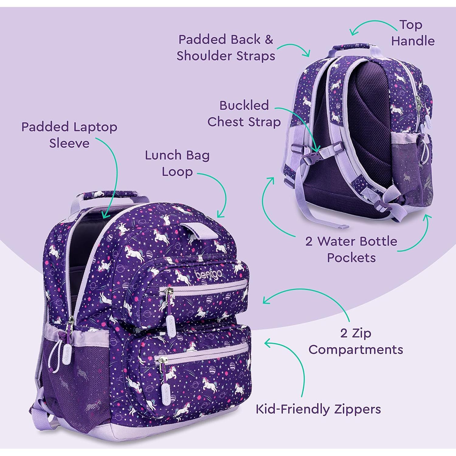 Mochila para Niños Bentgo Unicornio 35.56 cm Resistente al Agua