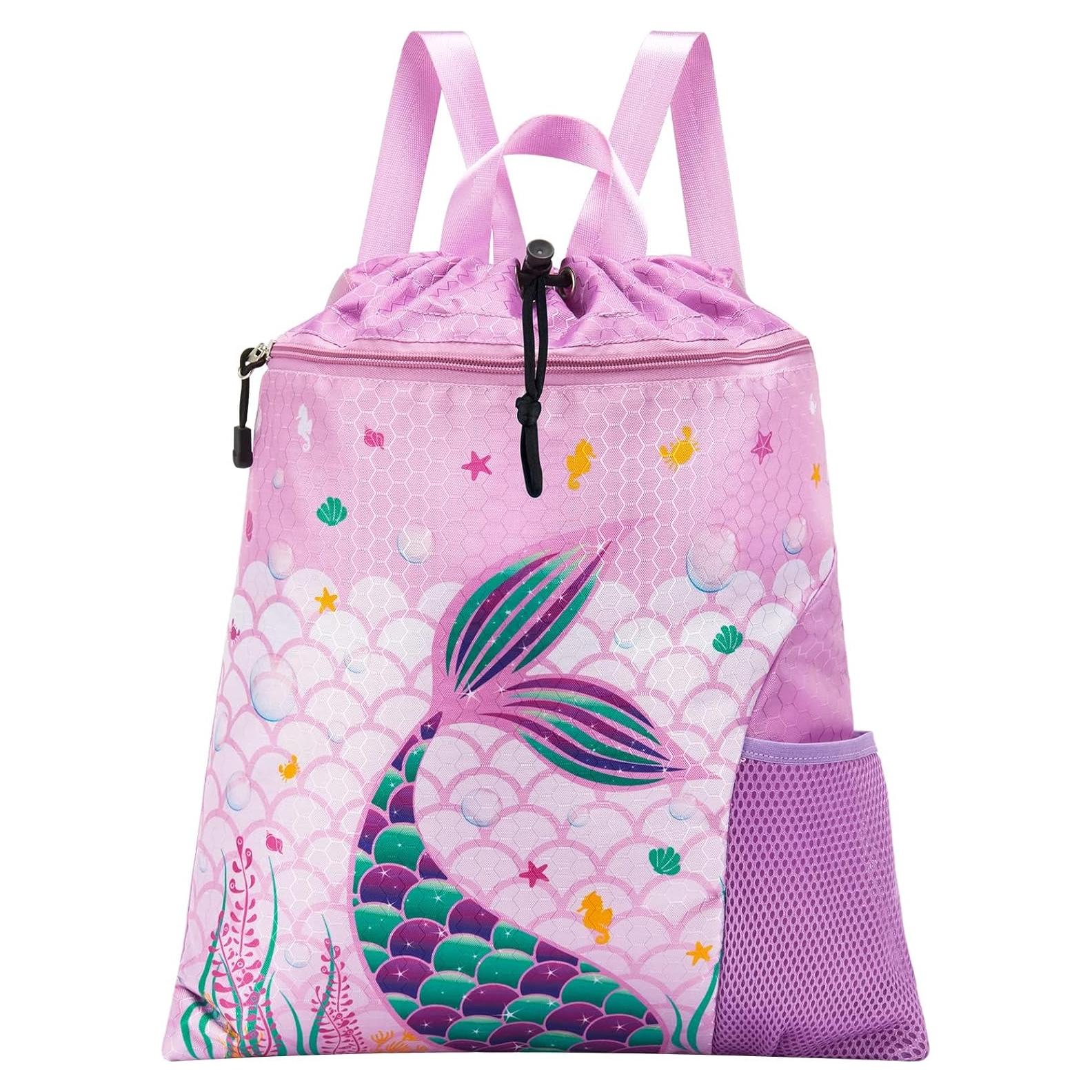 Mochila de Cuerda WAWSAM Púrpura 38.1x43.2cm Impermeable