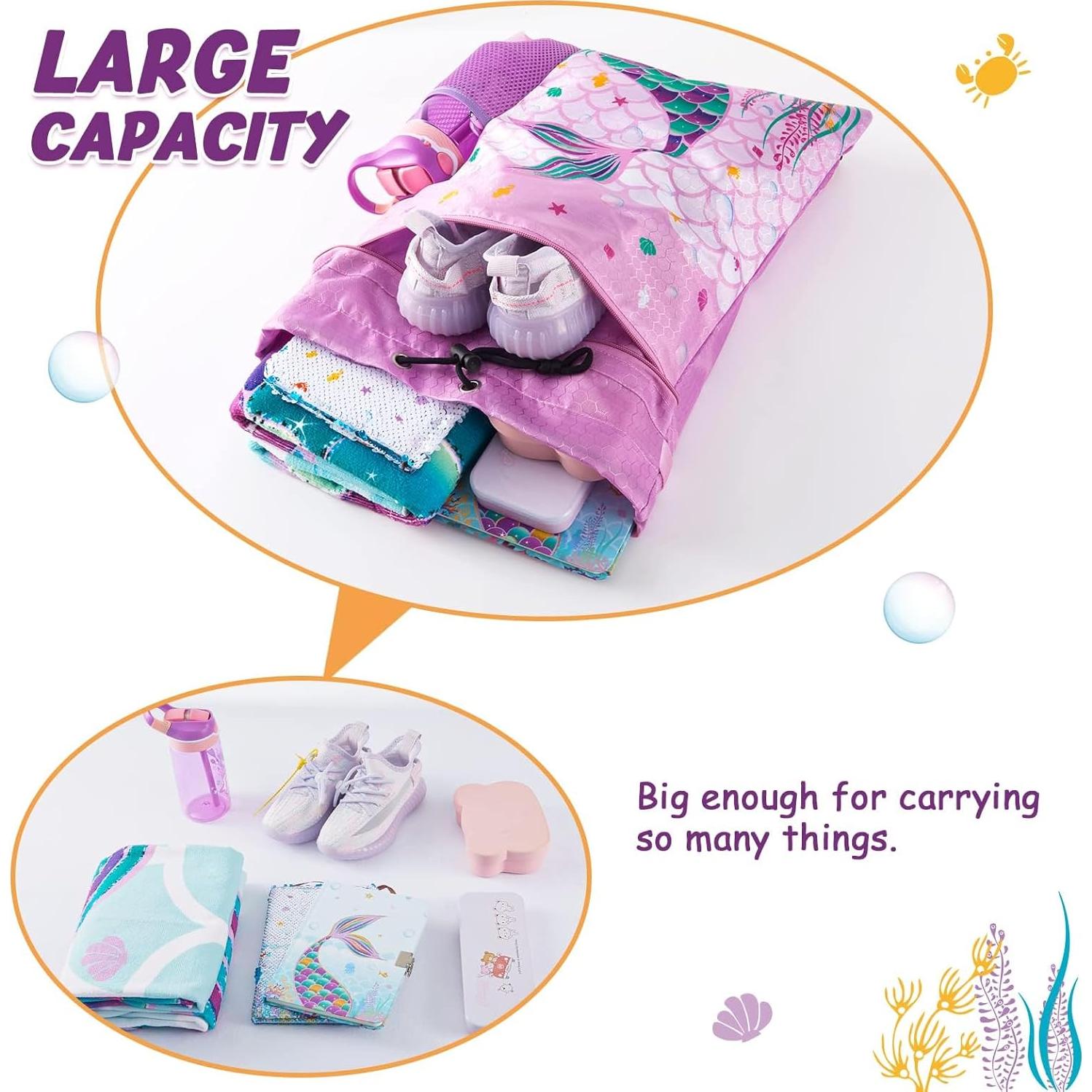 Mochila de Cuerda WAWSAM Púrpura 38.1x43.2cm Impermeable