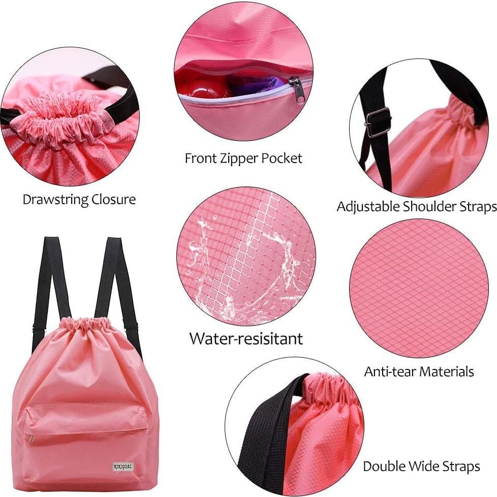 Bolsa de Natación KIKIGOAL Impermeable 36x40cm Rosa