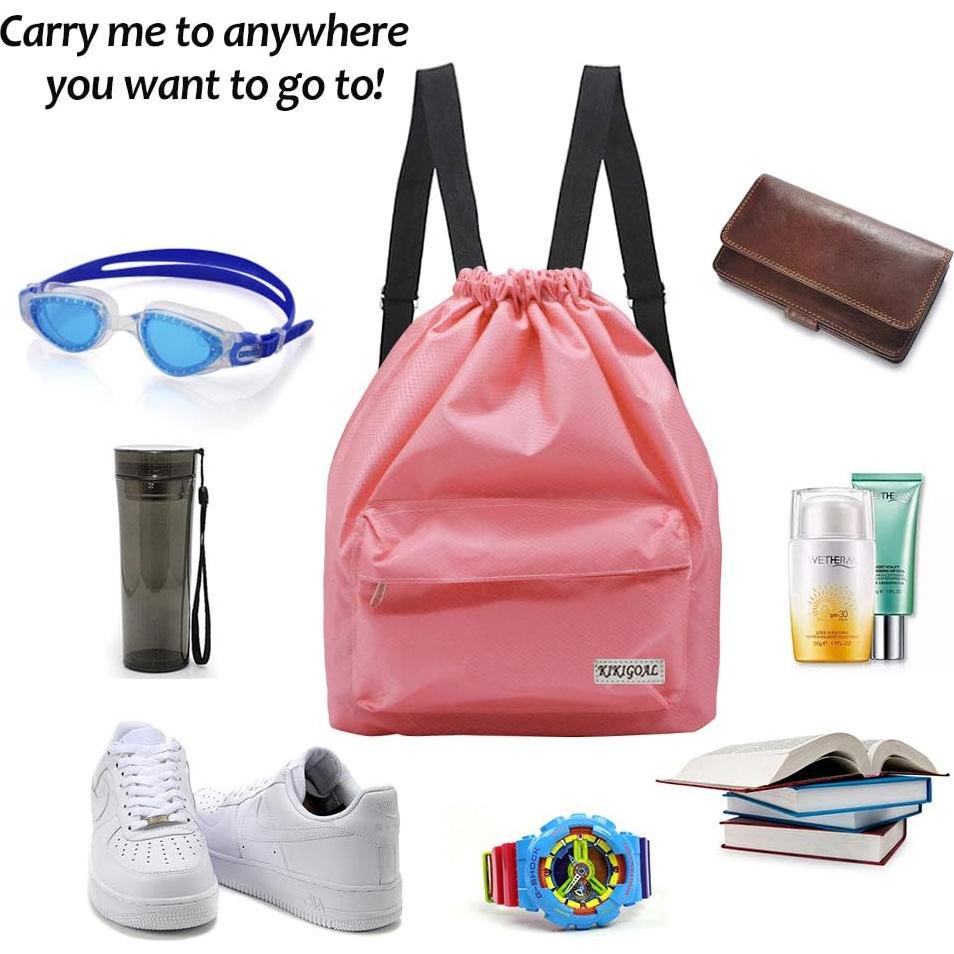 Bolsa de Natación KIKIGOAL Impermeable 36x40cm Rosa