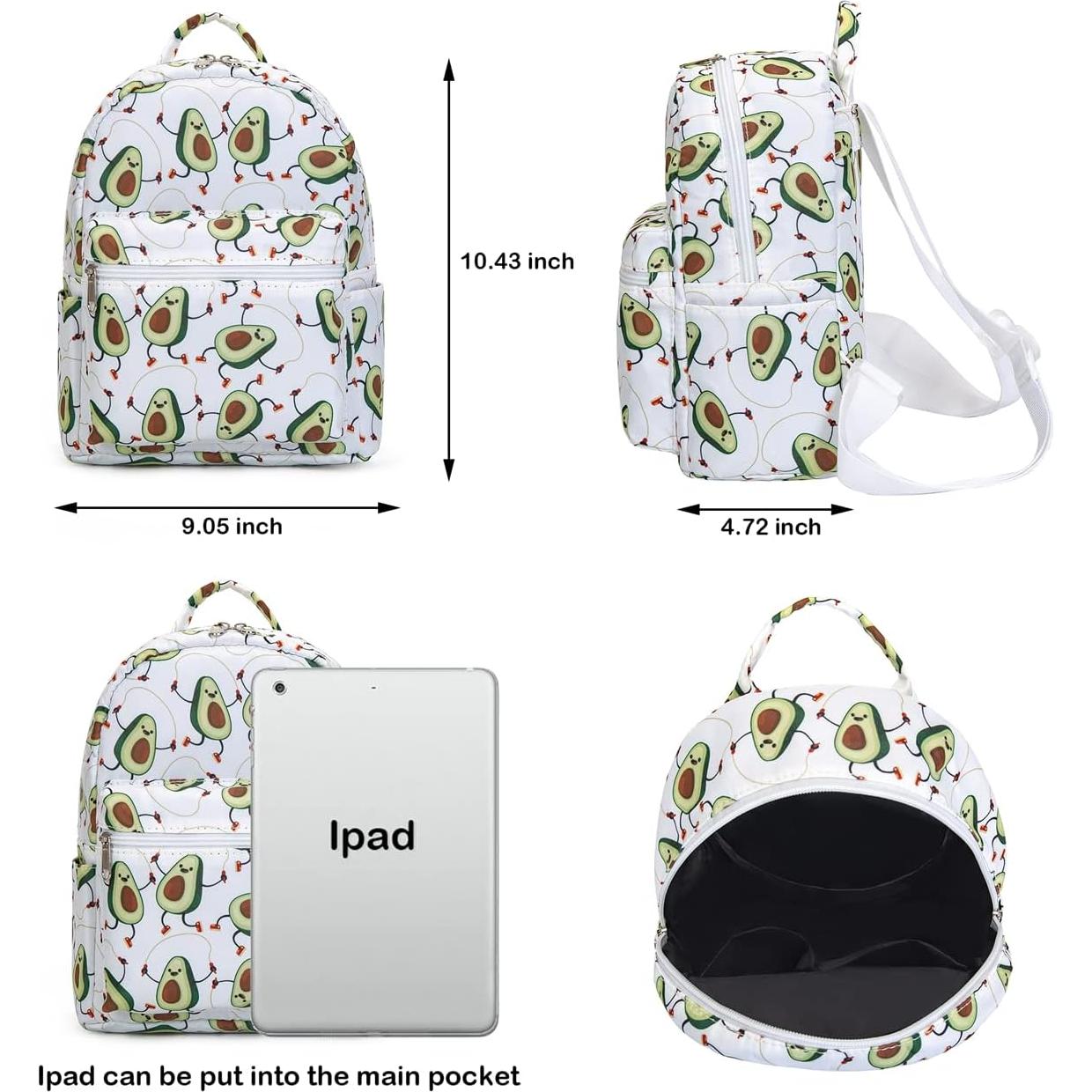 Mochila Mini Aguacate YiXiamo 26.5x23x12 cm Unisex