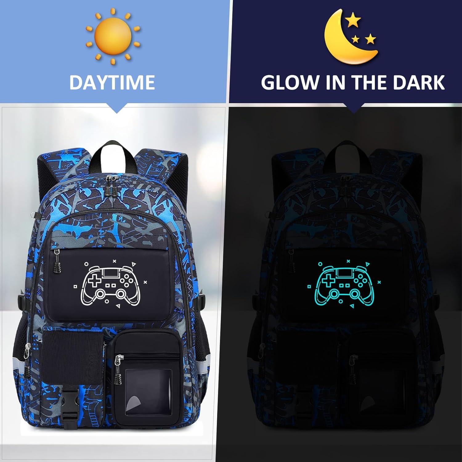 Mochila Escolar Gamer Xiamen 45.72 cm Multibolsillos