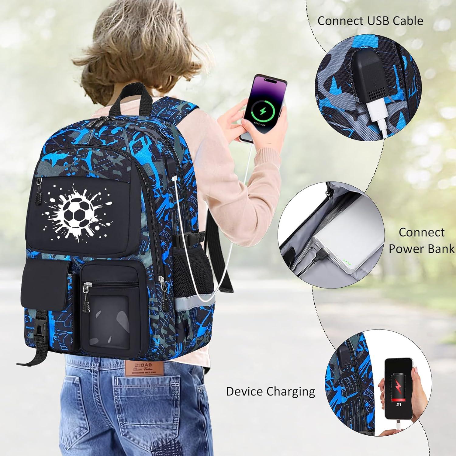 Mochila Escolar Gamer Xiamen 45.72 cm Multibolsillos