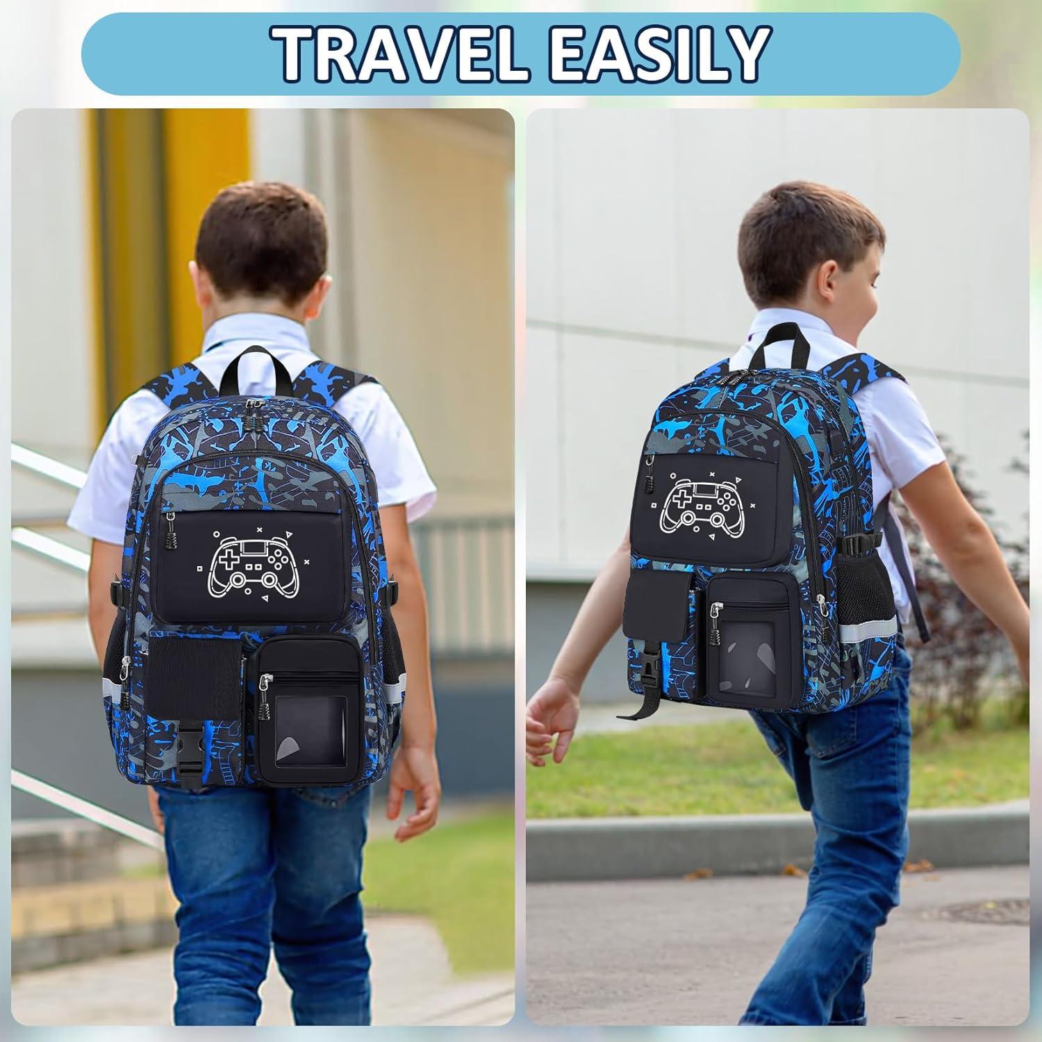 Mochila Escolar Gamer Xiamen 45.72 cm Multibolsillos