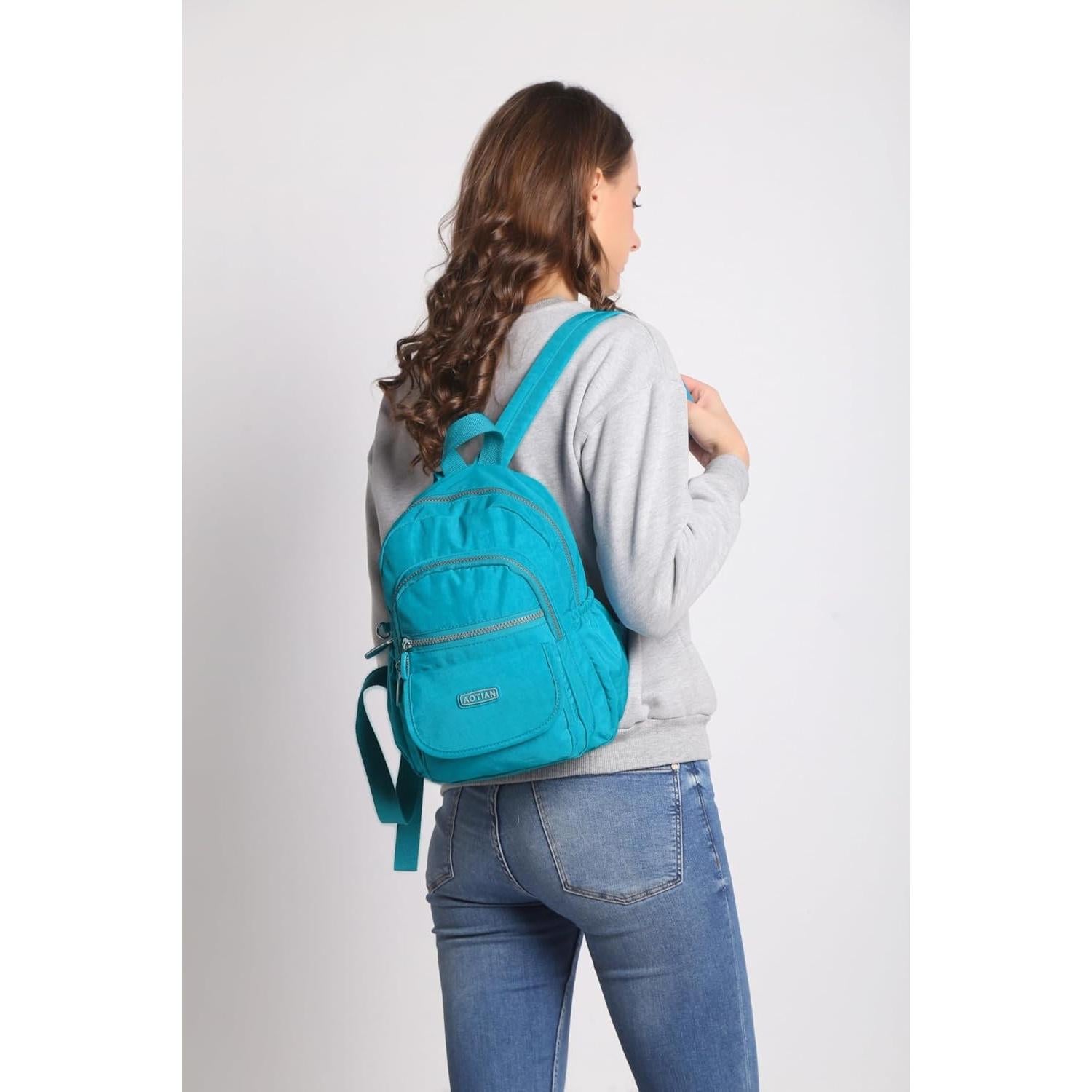 Mochila Mini AOTIAN Nylon Ligera para Mujeres 7L Azul