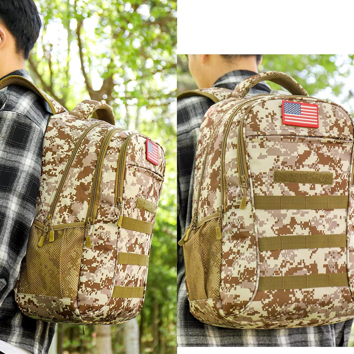 Boys Backpack for School,Military Teen Boys Backpack with USB Charging Pot,Camo Backpack Men 40L