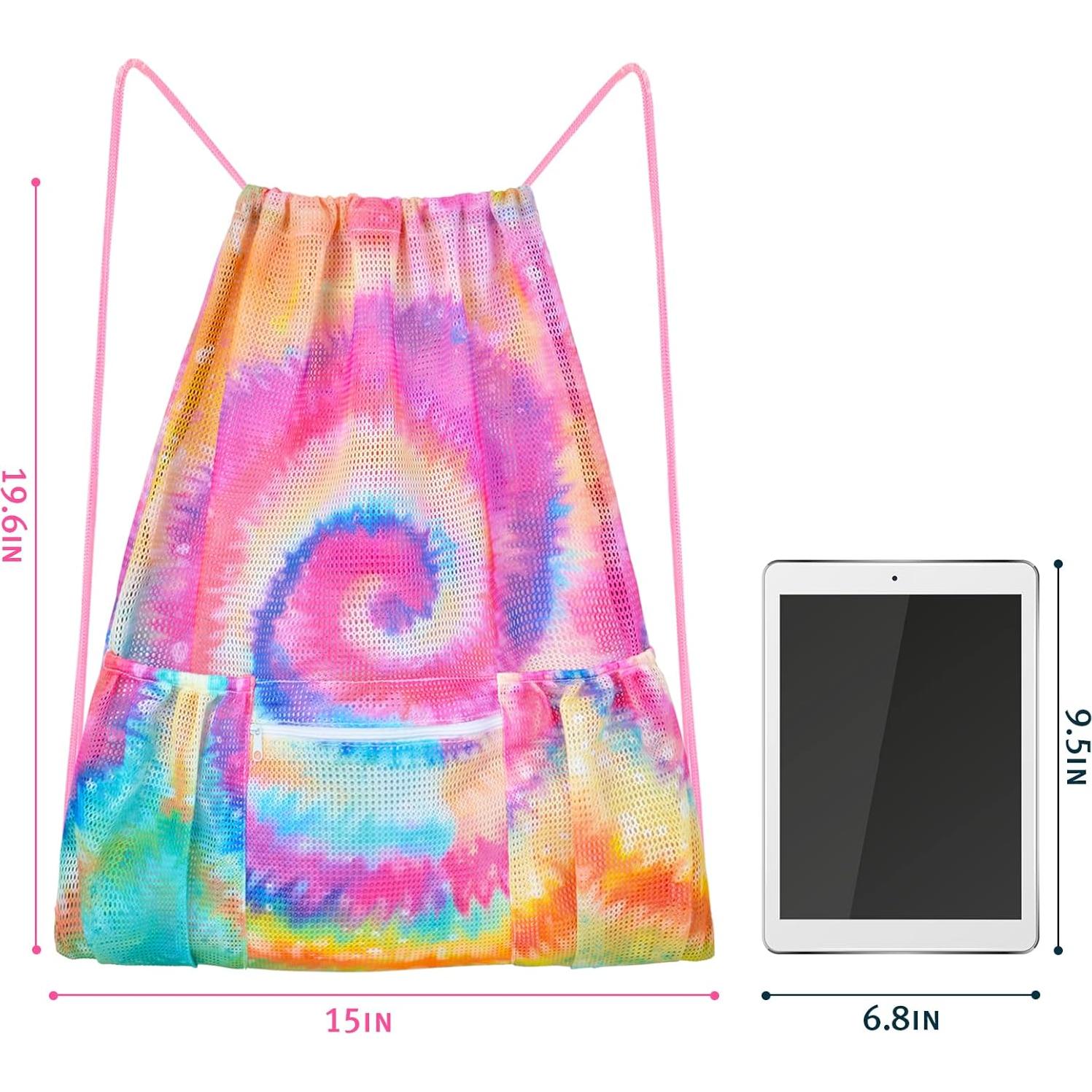 Mochila de Malla Fiodrimy con Cuerda y Bolsillo 38x50cm