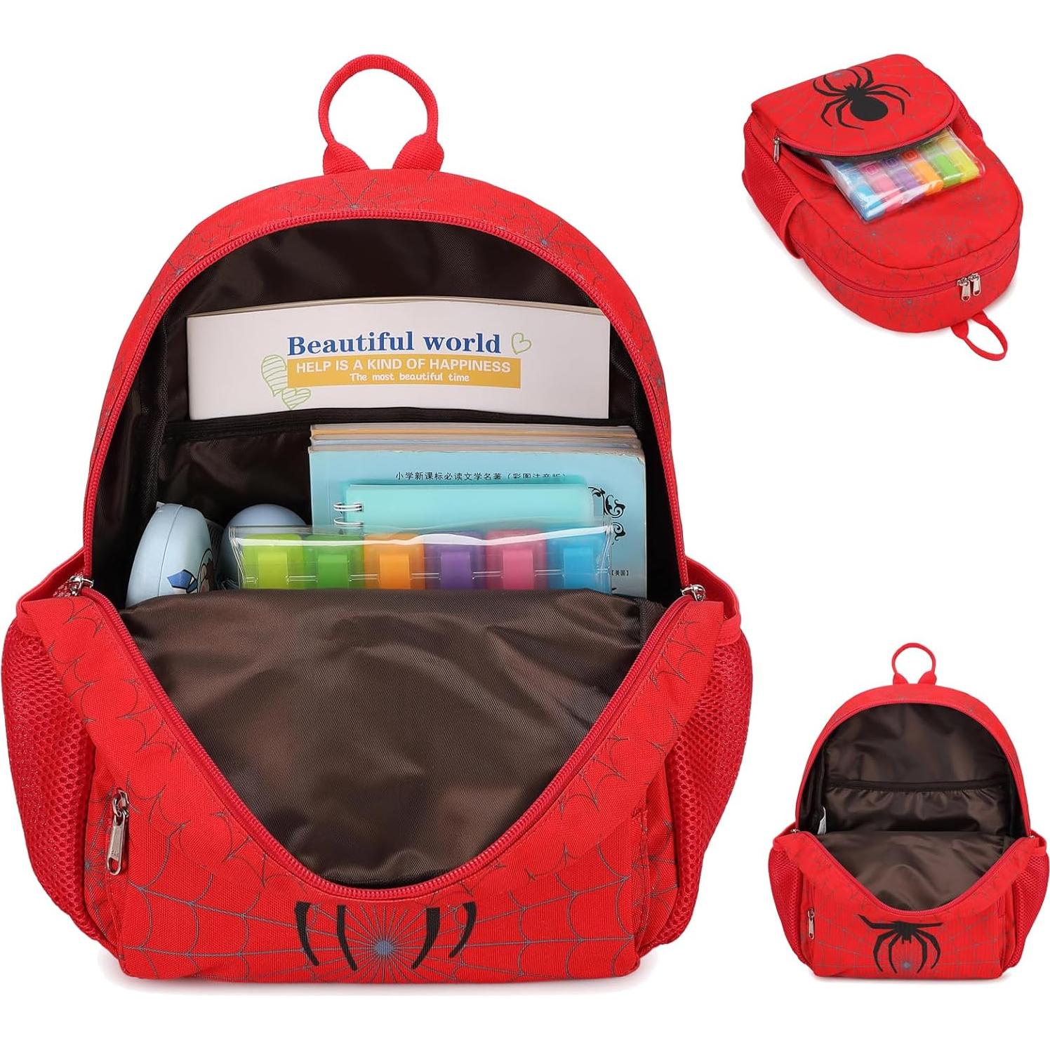 Mochila Octsky para Niños Pequeños Rojo Araña 33x25.4x10.9cm