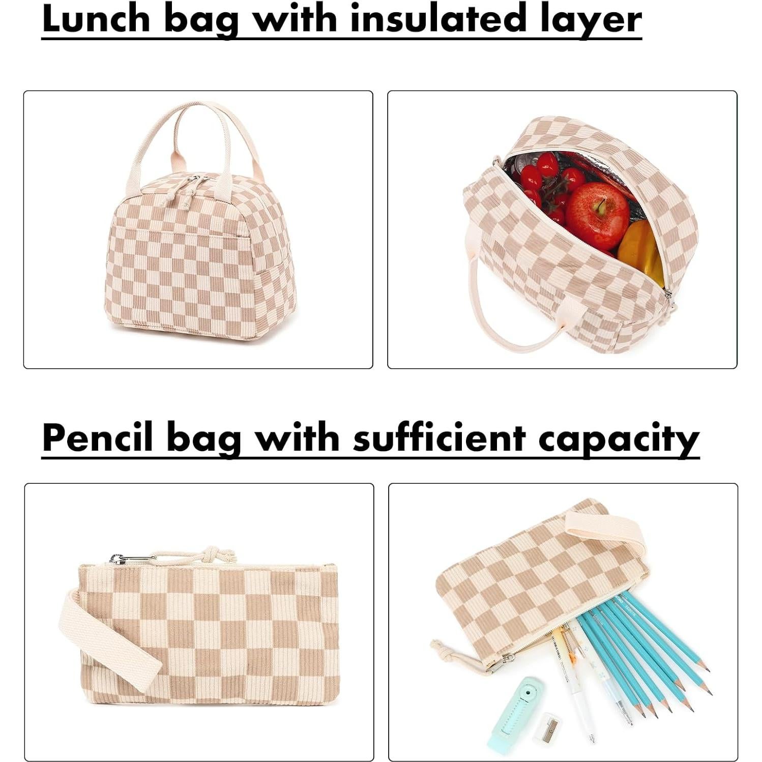 Mochila Escolar Bluboon 3 en 1 con Bolsa de Almuerzo y Estuche