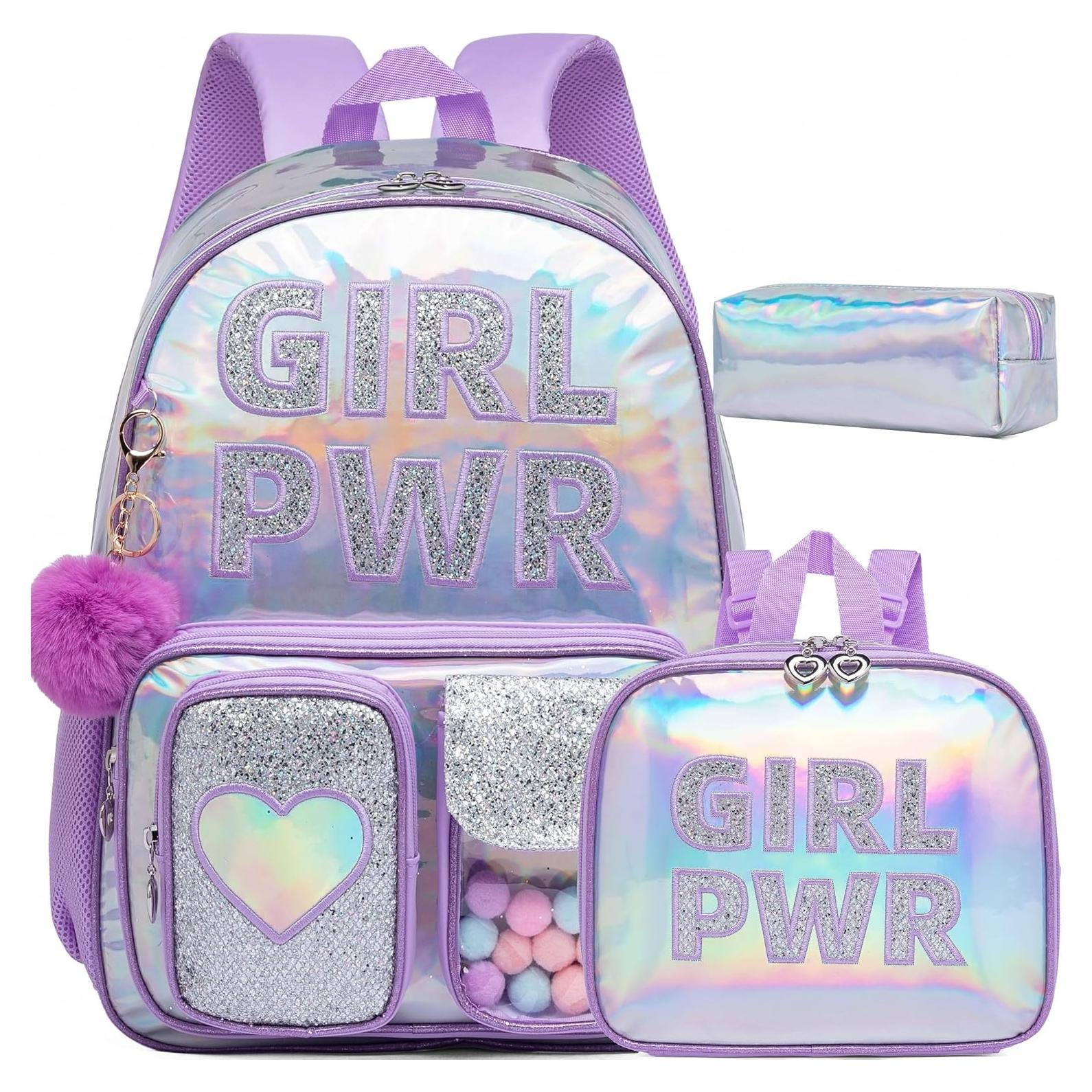 Mochila Escolar para Niñas Meetbelify con Caja de Almuerzo