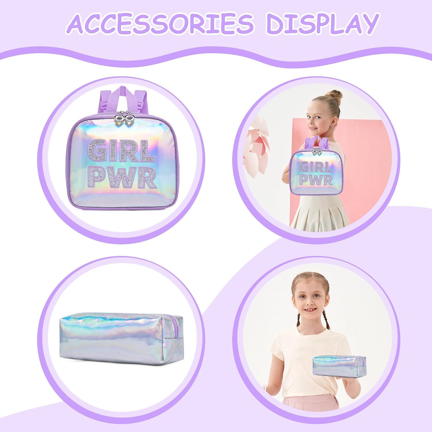 Mochila Escolar para Niñas Meetbelify con Caja de Almuerzo