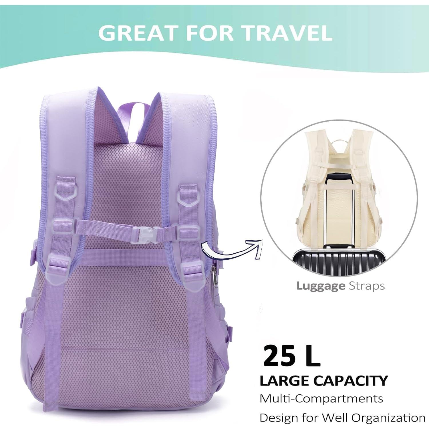 Mochila Kawaii PRLINJSK para Chicas Adolescentes 30.7x16.8x44.5cm