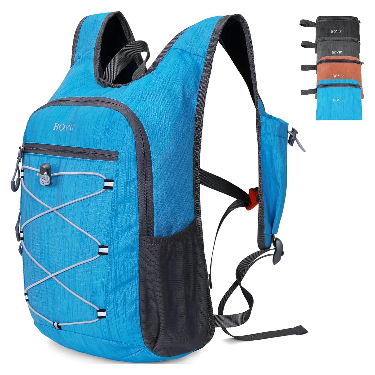 Mochila de Senderismo Plegable 20L Azul Ligera y Duradera