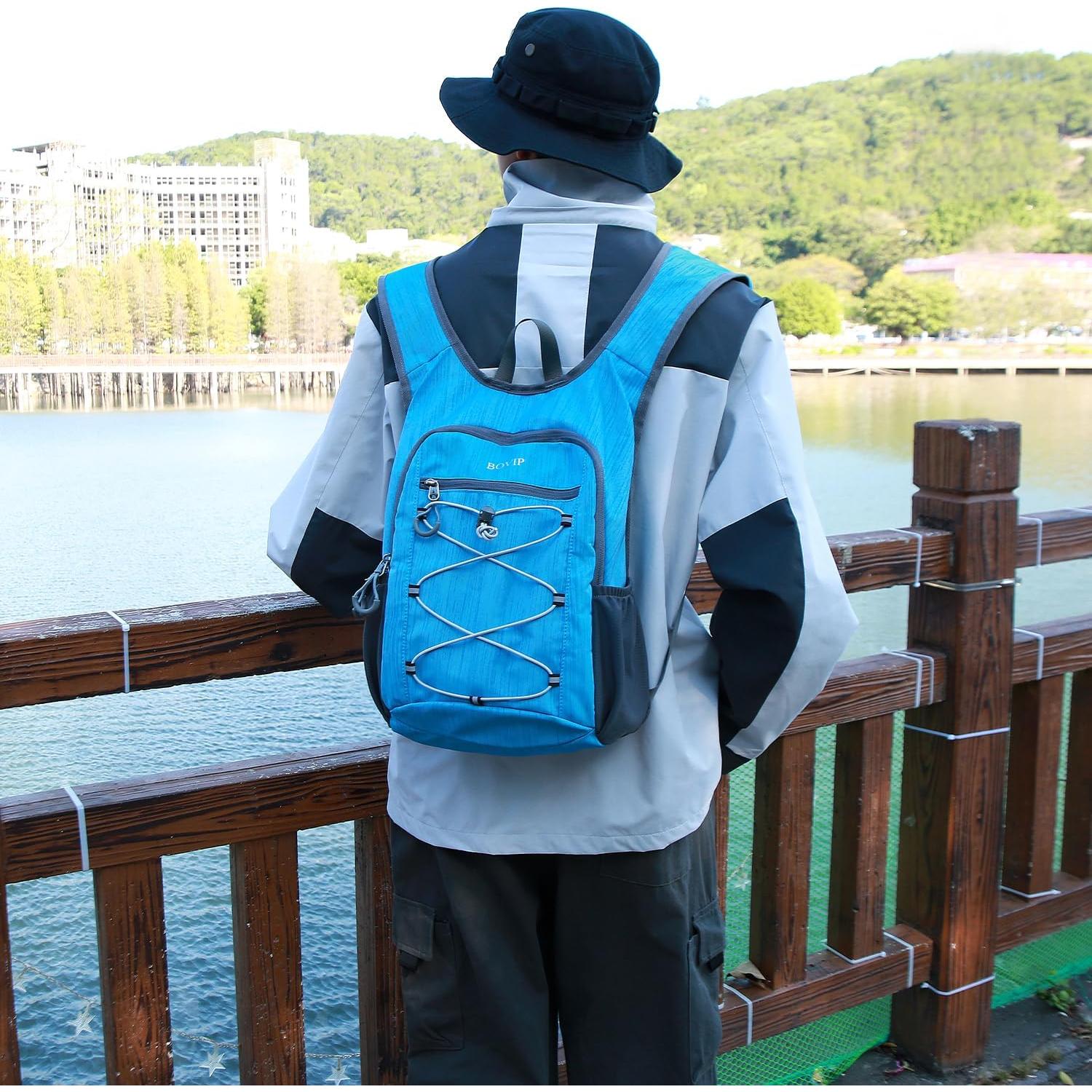 Mochila de Senderismo Plegable 20L Azul Ligera y Duradera