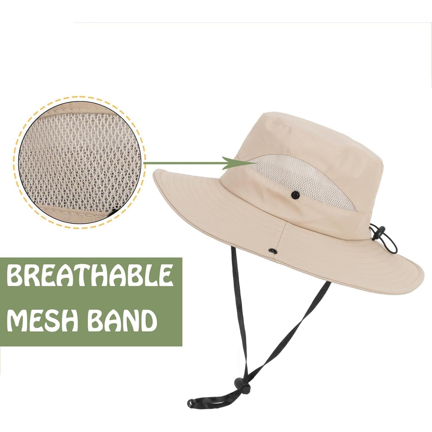 Sombrero de Sol Beige para Niños con Protección UV 5-14 Años