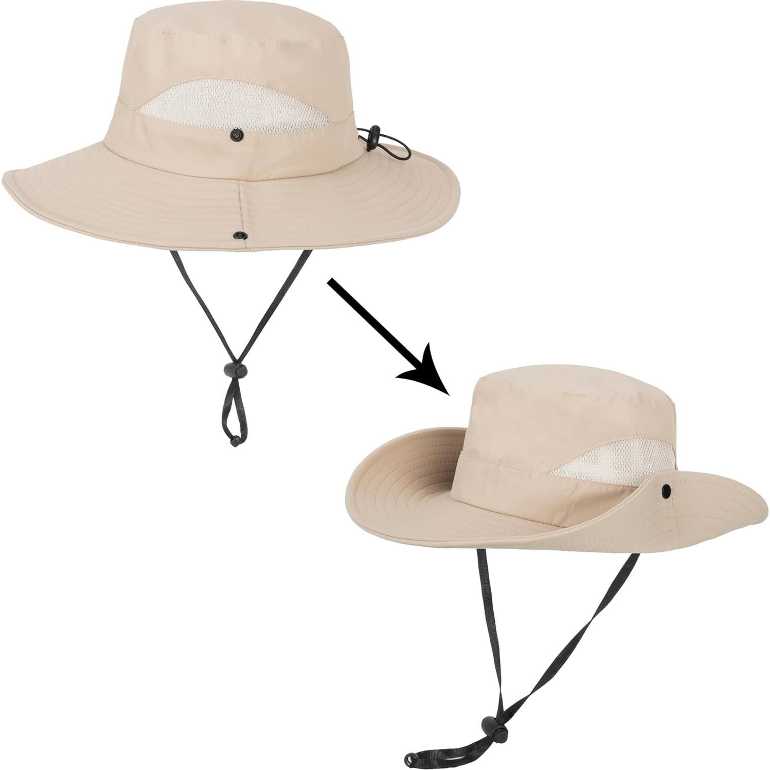 Sombrero de Sol Beige para Niños con Protección UV 5-14 Años