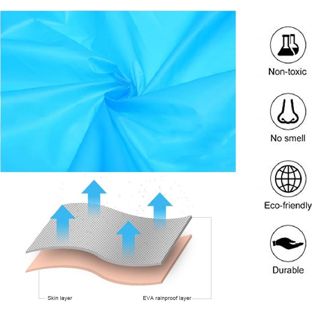 Poncho de Lluvia para Niños YUNLOVXEE 2 Paquetes EVA Rosa/Azul