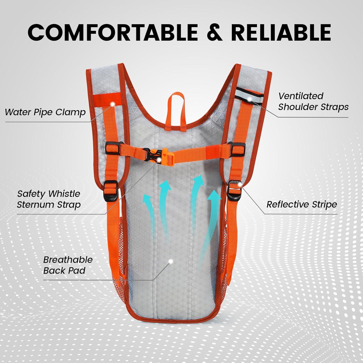 Mochila de Hidratación Mini Nepest 1.5L para Niños Naranja