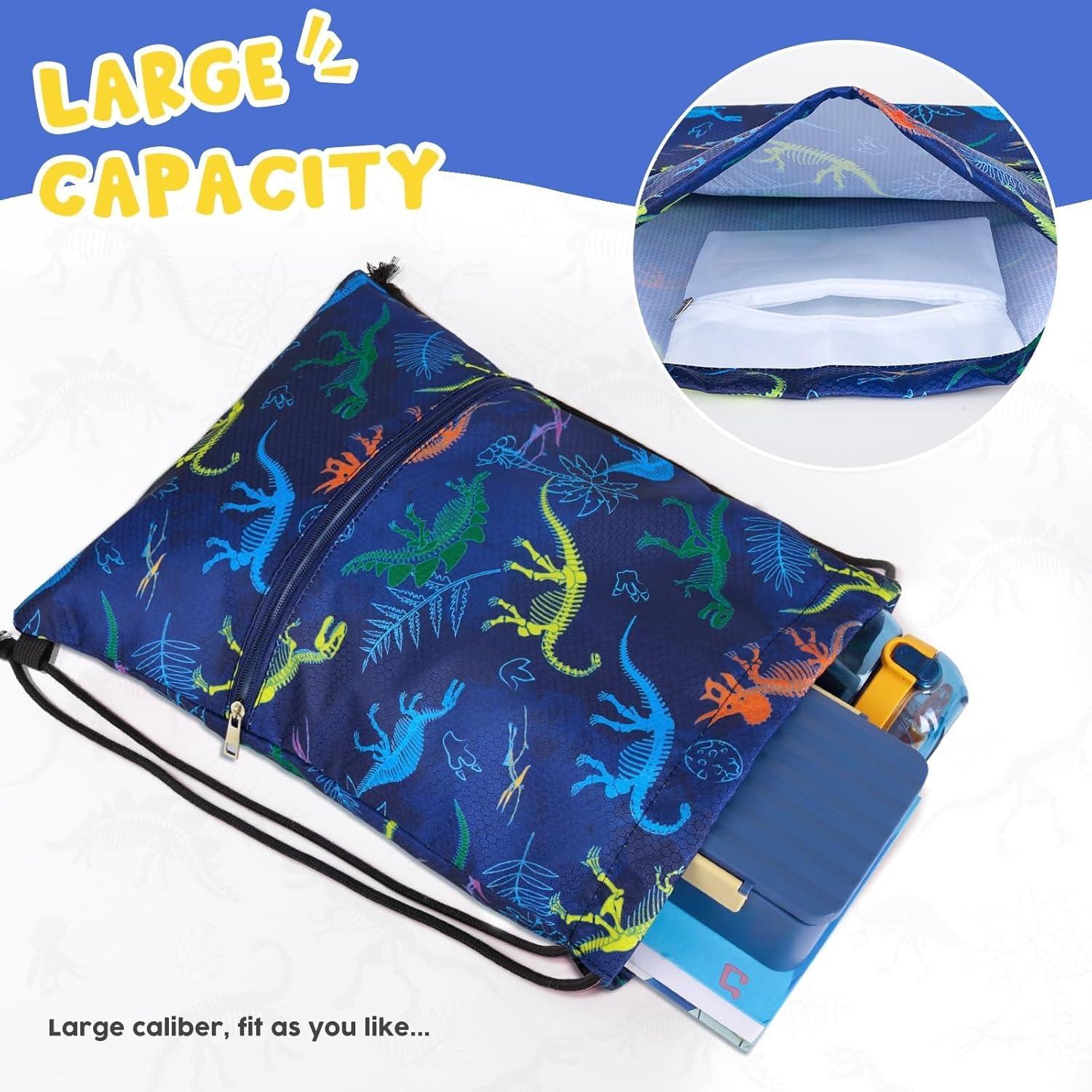 Mochila con cordón WAWSAM Dinosaurio Colorido 33.8x45cm