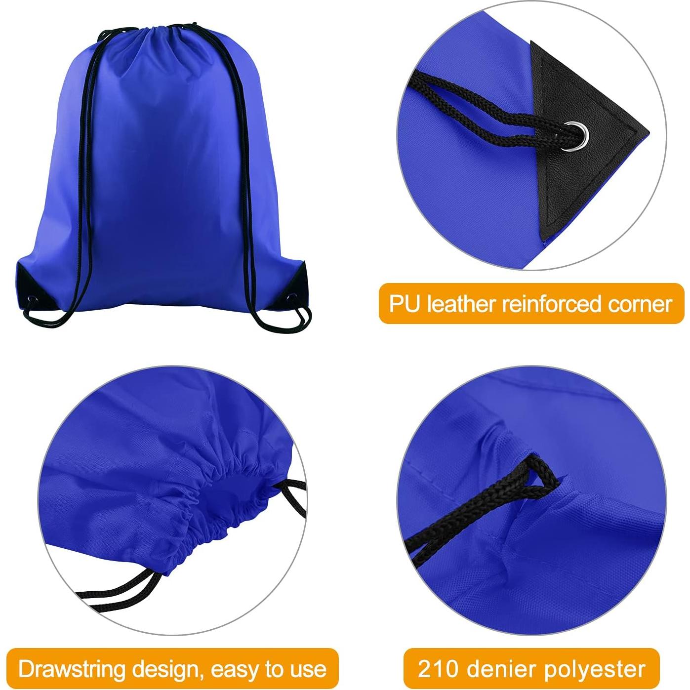 Bolsas de Cuerda PLULON 25 Pcs Azul para Gimnasio y Viajes