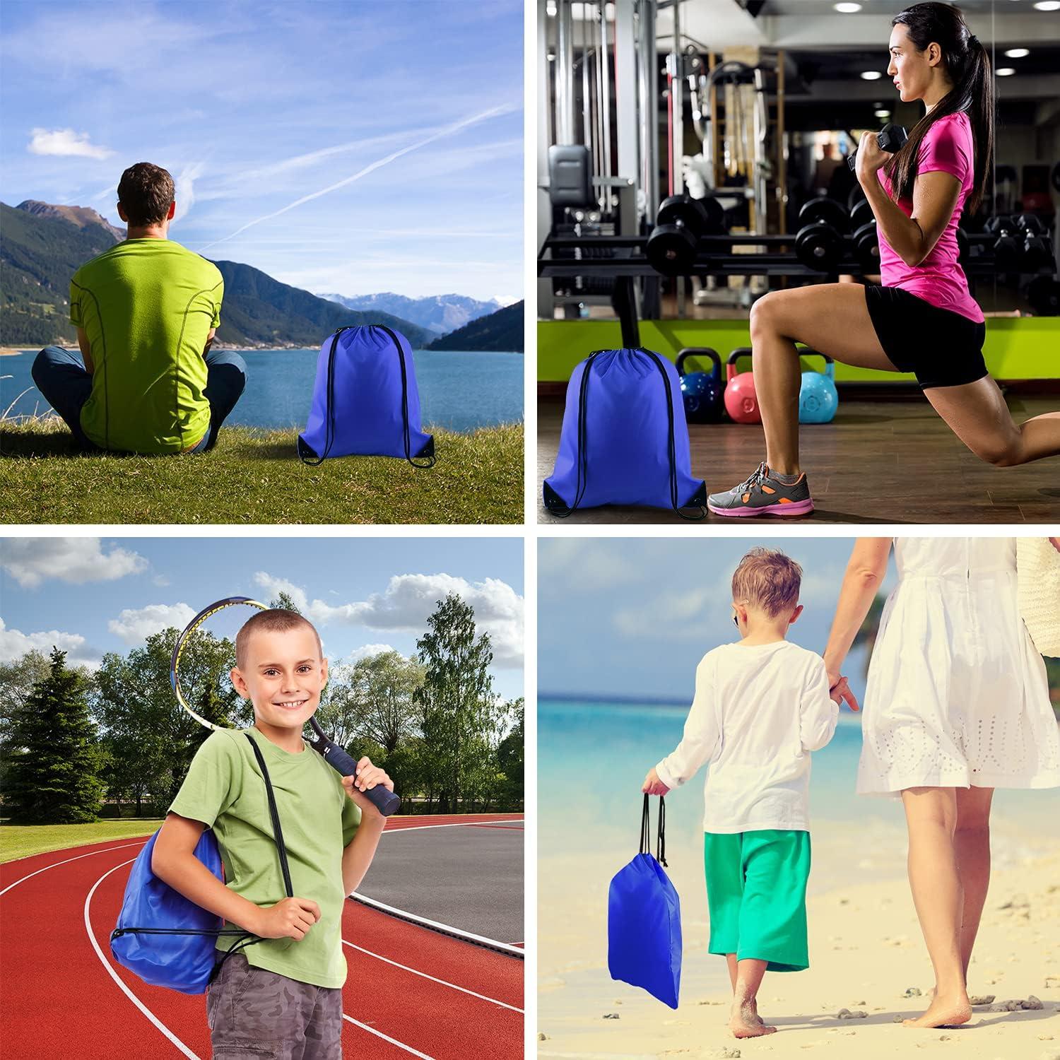 Bolsas de Cuerda PLULON 25 Pcs Azul para Gimnasio y Viajes