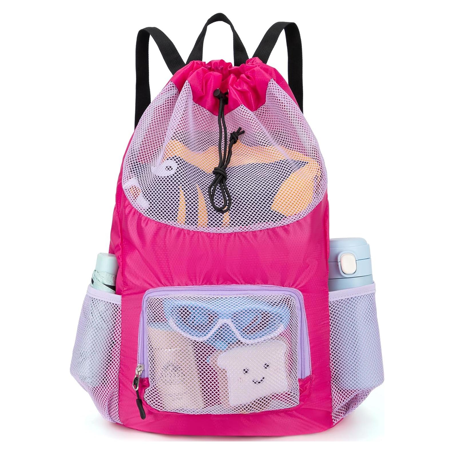 Mochila de Cuerda Morada para Niños - Bolsa de Natación y Playa