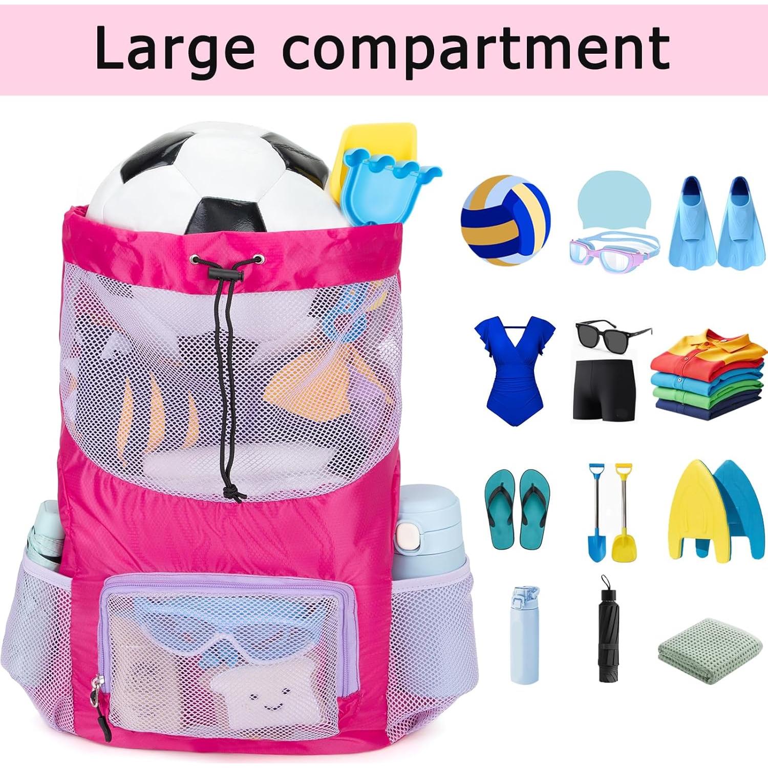 Mochila de Cuerda Morada para Niños - Bolsa de Natación y Playa