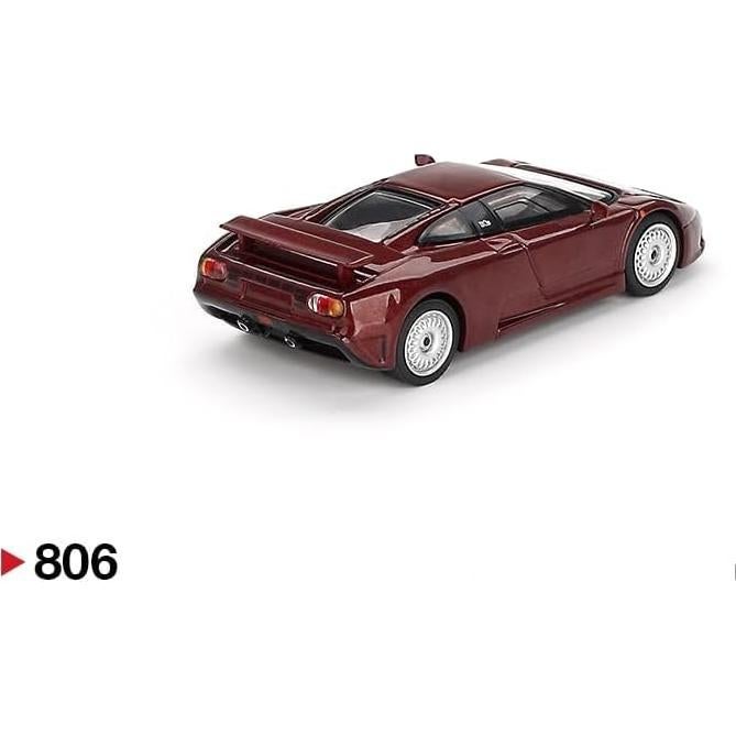 Coche Diecast a Escala 1:64 Bugatti EB110 GT Rojo Metalizado