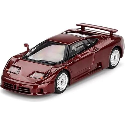 Coche Diecast a Escala 1:64 Bugatti EB110 GT Rojo Metalizado
