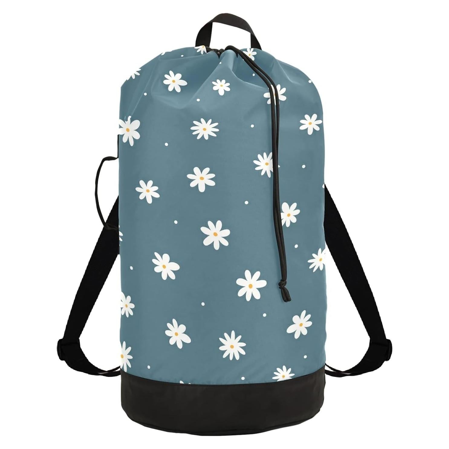 Mochila de Lavandería Emelivor Extra Grande Puntos de Flores